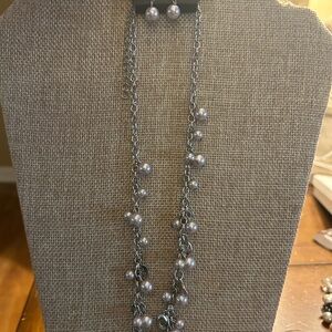 Paparazzi Silver Pearl Necklace